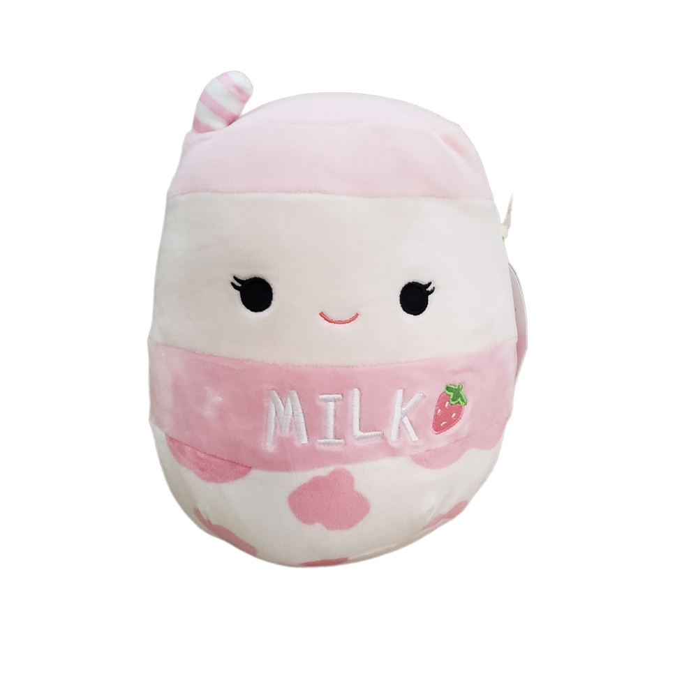 Amelie Strawberry Milk Squishmallow 8” Plush NWT Pink